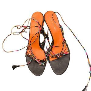 Colin Stuart lace up color block healed sandal Size 9